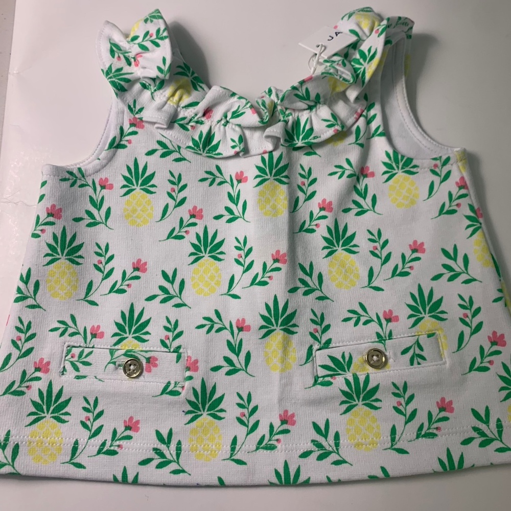 Janie & Jack 12-18 month baby girl pineapple shirt NWT